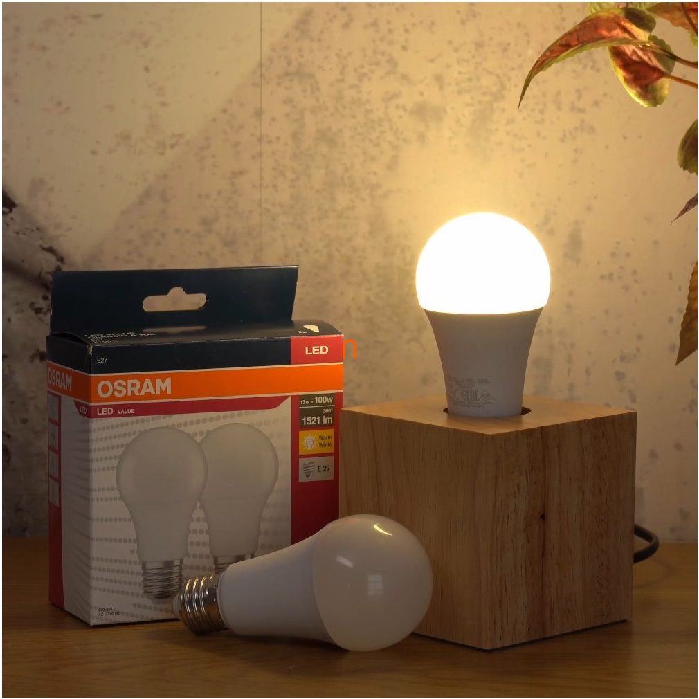Osram E27 LED Value Classic 13W, 1521 lm, 2700 K, înlocuiește becul de 100 W (2 bucăți)