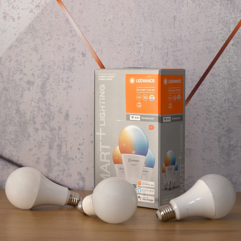 Ledvance Smart+ WIFI E27 LED 14W 1521lm 2700-6500K TW 3db/cs - înlocuiește becul de 100W