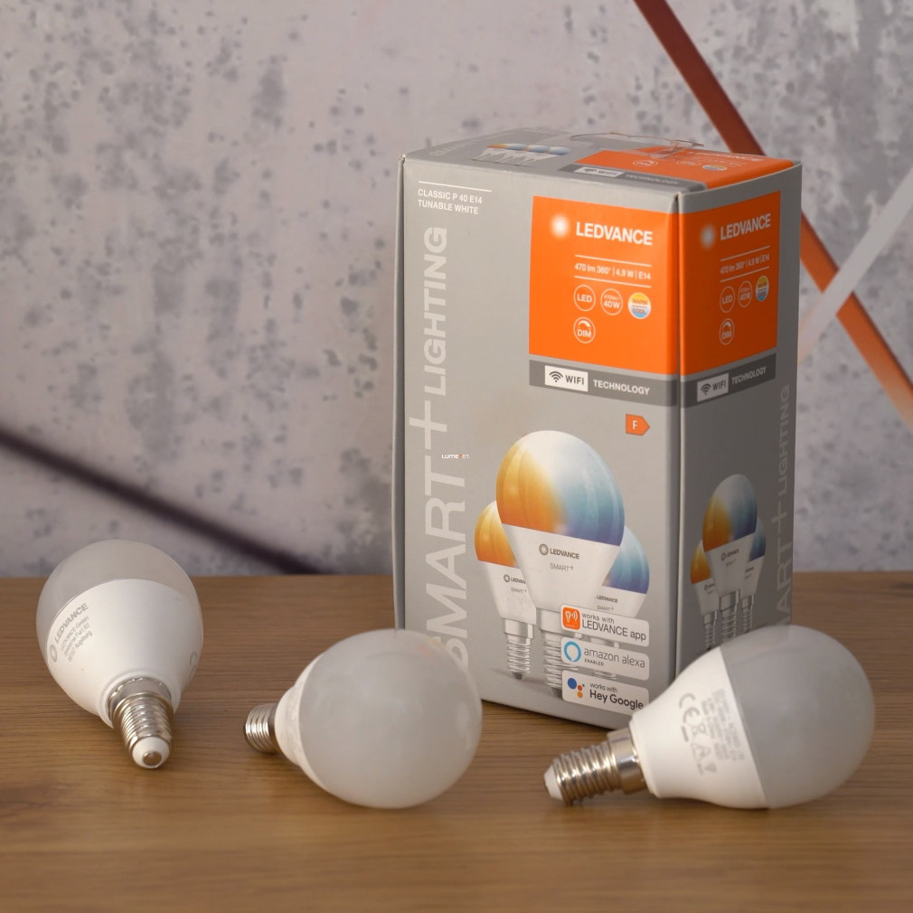 Ledvance Smart+ WIFI E14 4,9W 470lm 2700-6500K TW 3db/cs - înlocuiește becul de 40W