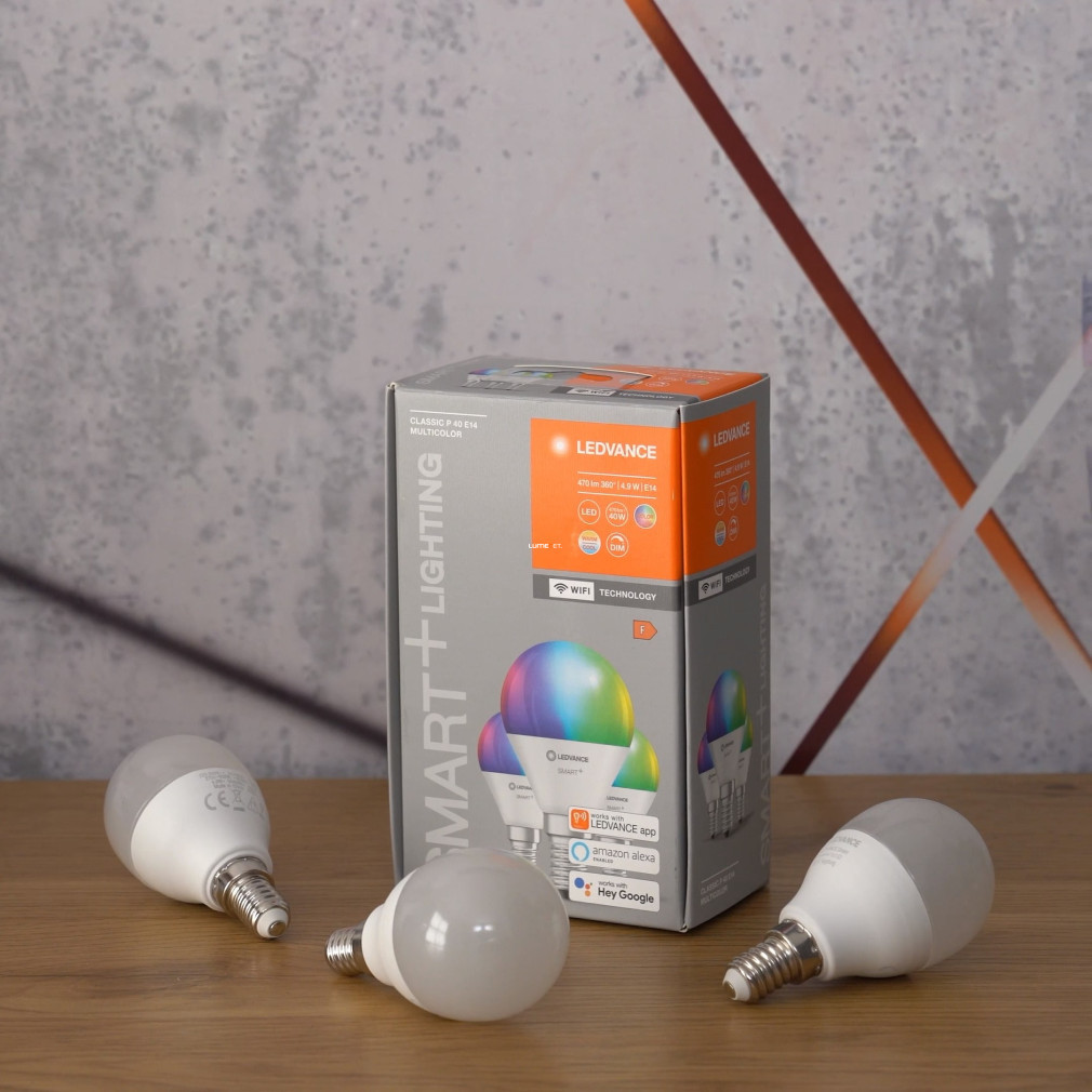 Ledvance Smart+ WIFI E14 LED 4,9W 470lm 2700-6500K RGBW 3db/cs - înlocuiește becul de 40W
