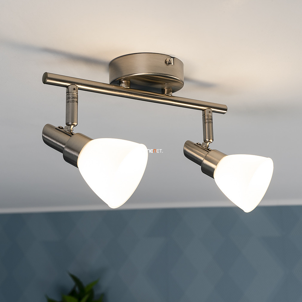 Lampa spot Ledvance cu sursă de lumină, cu abajur opal, cu două brațe