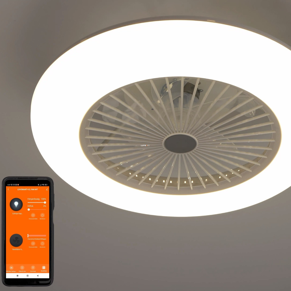 Ledvance Smart+ WIFI ventilator cu LED reglabil, alb