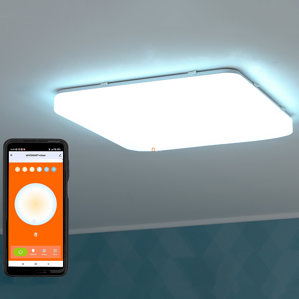 Ledvance Smart+ WIFI plafon inteligent cu LED, alb rece/cald, 42 W (Orbis Clean)