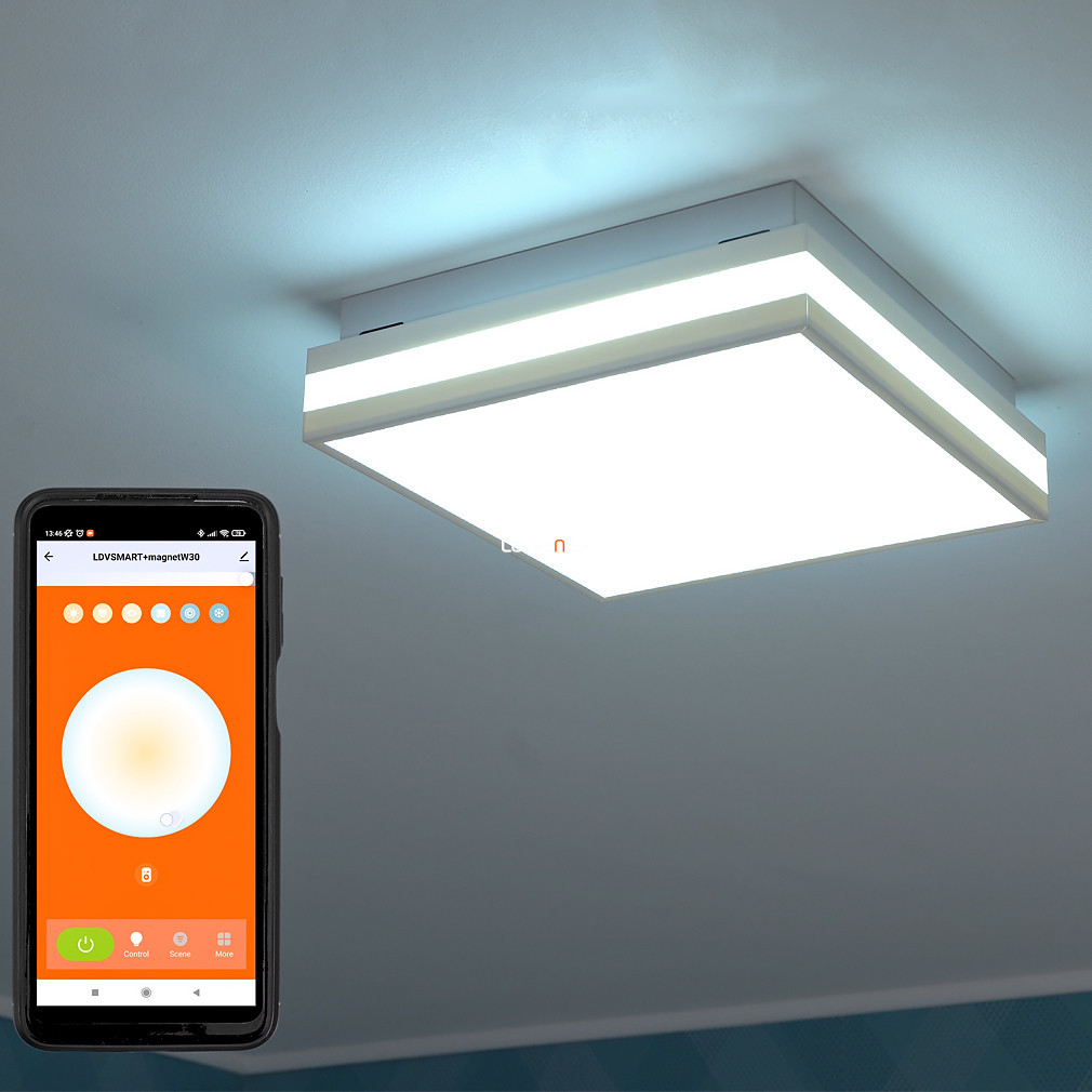 Ledvance Smart+ WIFI lampă inteligentă LED pentru tavan 30x30 cm, alb rece/alb cald, 26 W, culoare albă (Orbis Magnet)