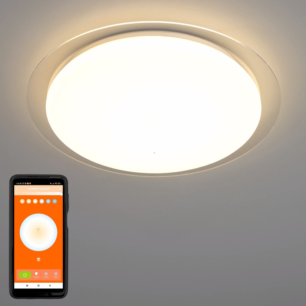 Ledvance Smart+ WIFI inteligent plafon LED lumina rece / cald alb (Orbis Sparkle)