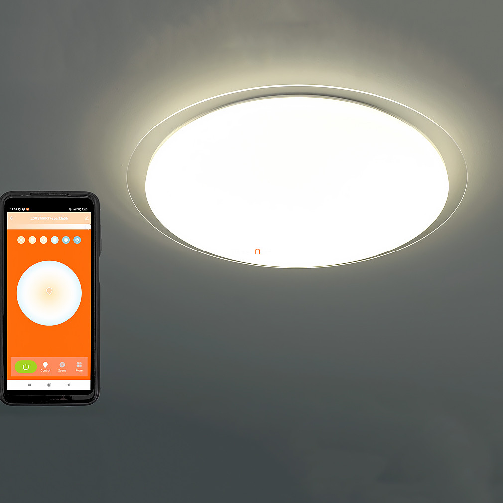 Ledvance Smart+ WIFI cu efect de strălucire, plafon inteligent LED, alb rece/cald, 30 W (Orbis Sparkle)