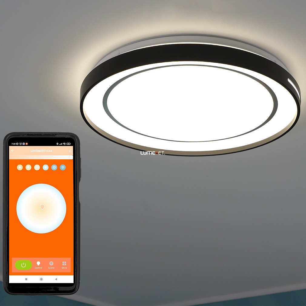 Ledvance Smart+ WIFI plafon inteligent LED, alb rece/cald, 30 W, negru (Orbis Lisa)