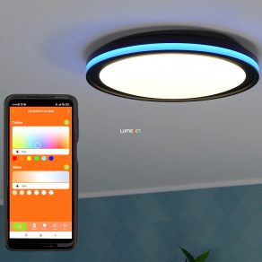   Ledvance Smart+ WIFI lampă LED inteligentă pentru tavan, ramă colorată, alb rece/cald, 28 W, negru (Orbis Circle Square RGBW)