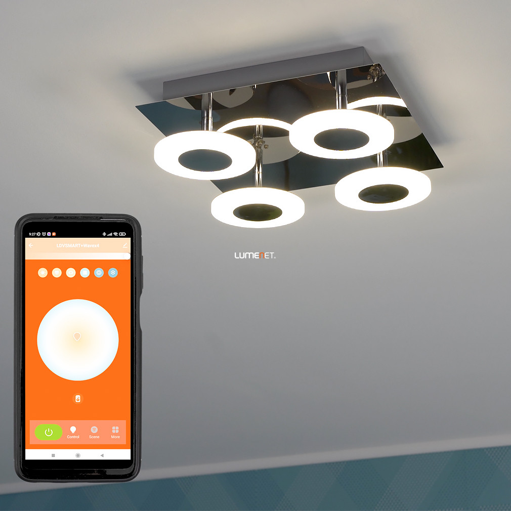 Ledvance Smart+ WIFI plafon inteligent LED, alb rece/cald, 26 W (Orbis Wall Wave)