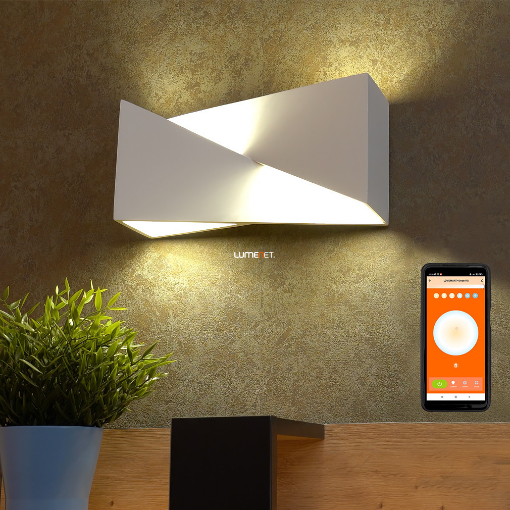 Ledvance Smart+ WIFI lampă LED inteligentă în formă de lebădă pentru montare pe perete, alb rece/cald, 23 W (Orbis Wall Svan)