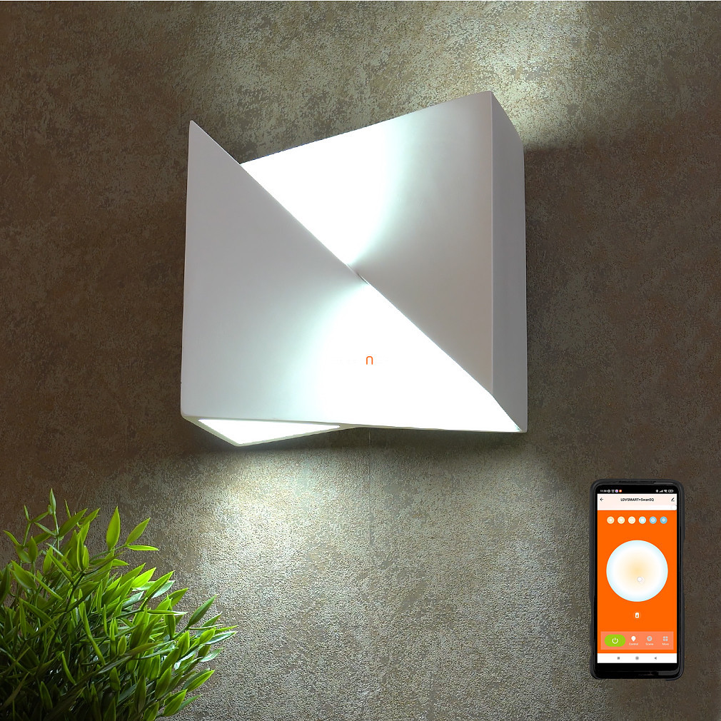 Ledvance Smart+ WIFI lampă LED inteligentă în formă de lebădă pentru montare pe perete, alb rece/alb cald, 23 W (Orbis Wall Svan Sqare)
