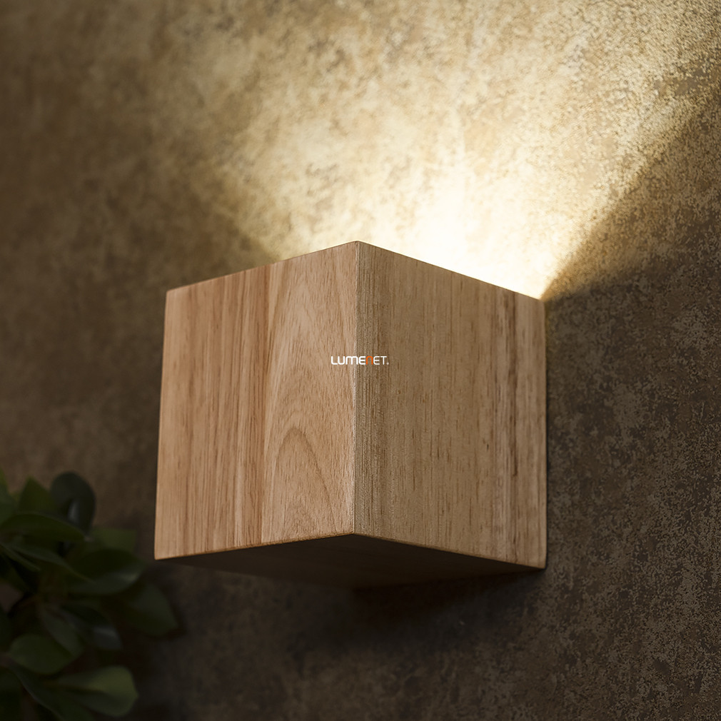 Ledvance Smart+ WIFI lampă LED inteligentă în formă de cub pentru montare pe perete, alb rece/alb cald, 7 W (Orbis Wall Wood Square)