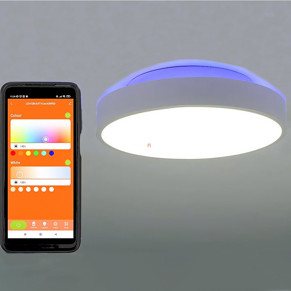 Ledvance Smart+ WIFI plafon inteligent LED, alb rece/cald, 28 W, alb (Orbis Round Square RGBW)