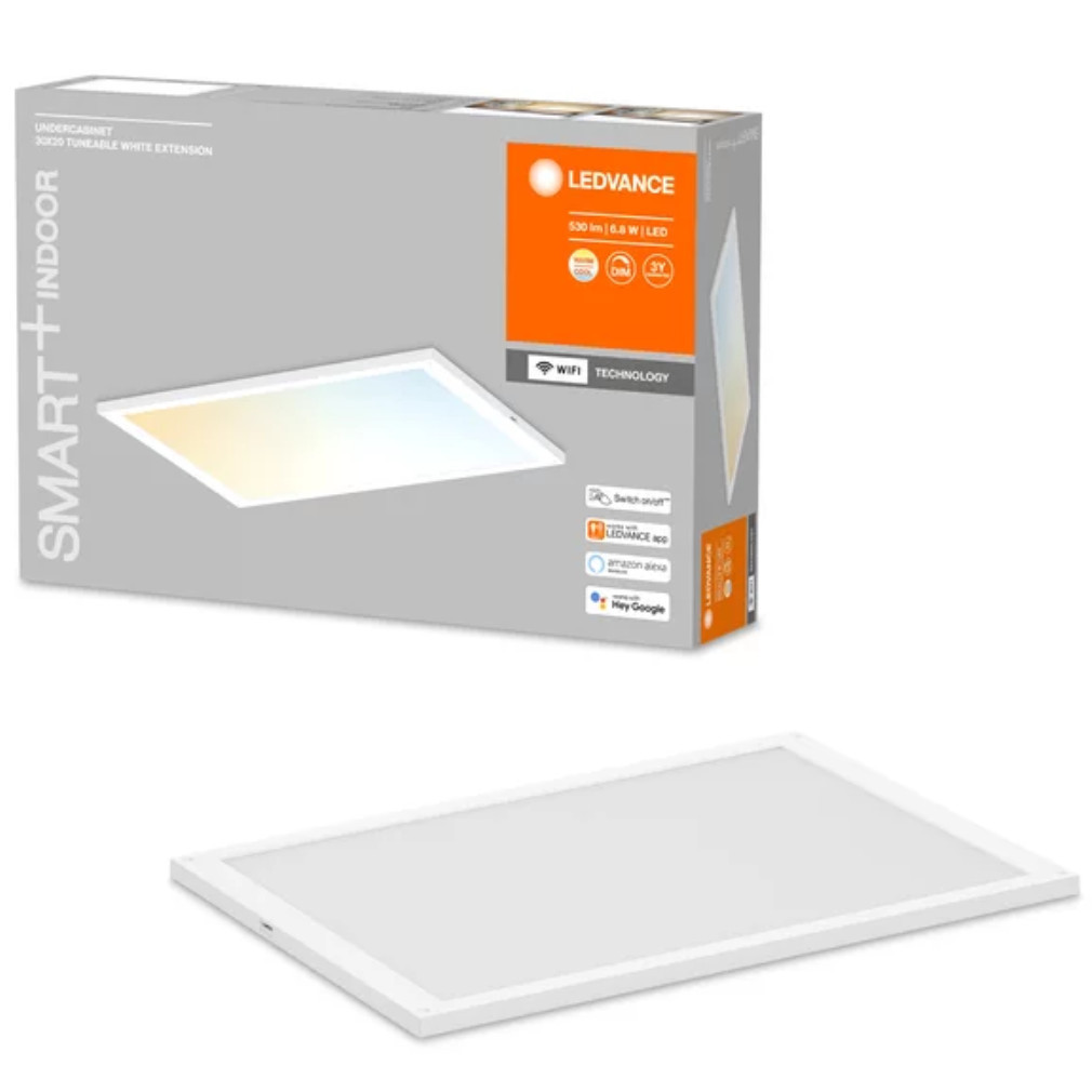 Panou LED inteligent Ledvance Smart+ WIFI suplimentar pentru iluminarea blatului, alb rece/alb cald, 6,8 W (panou sub dulap)