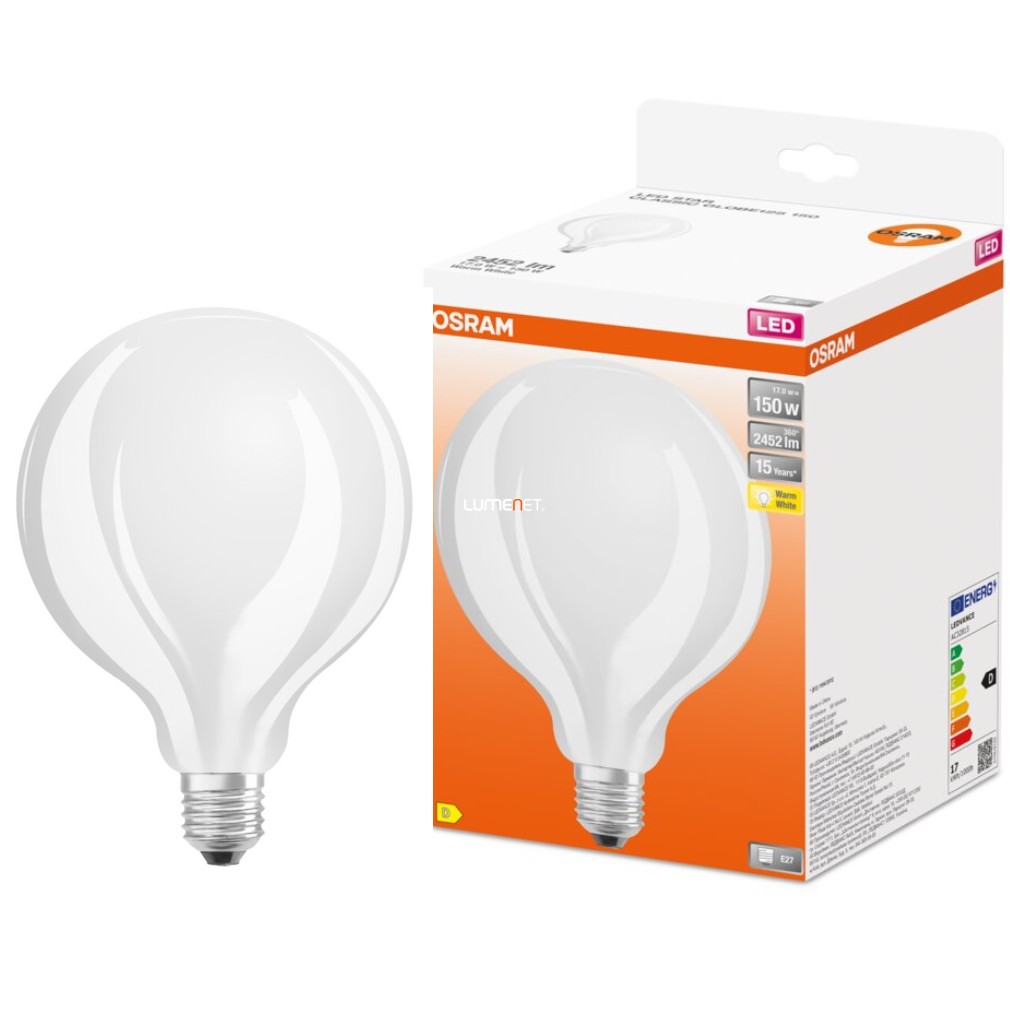 Osram E27 LED stea gigant glob 17W 2452lm 2700K alb cald 320° - înlocuiește becul de 150W