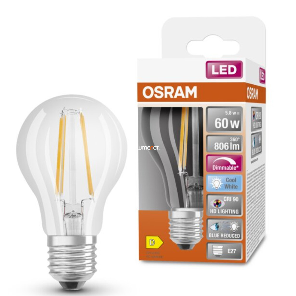 Osram E27 LED SStar+ 5.8W 806lm 4000K alb rece, reglabil 300° - înlocuiește becul de 60W