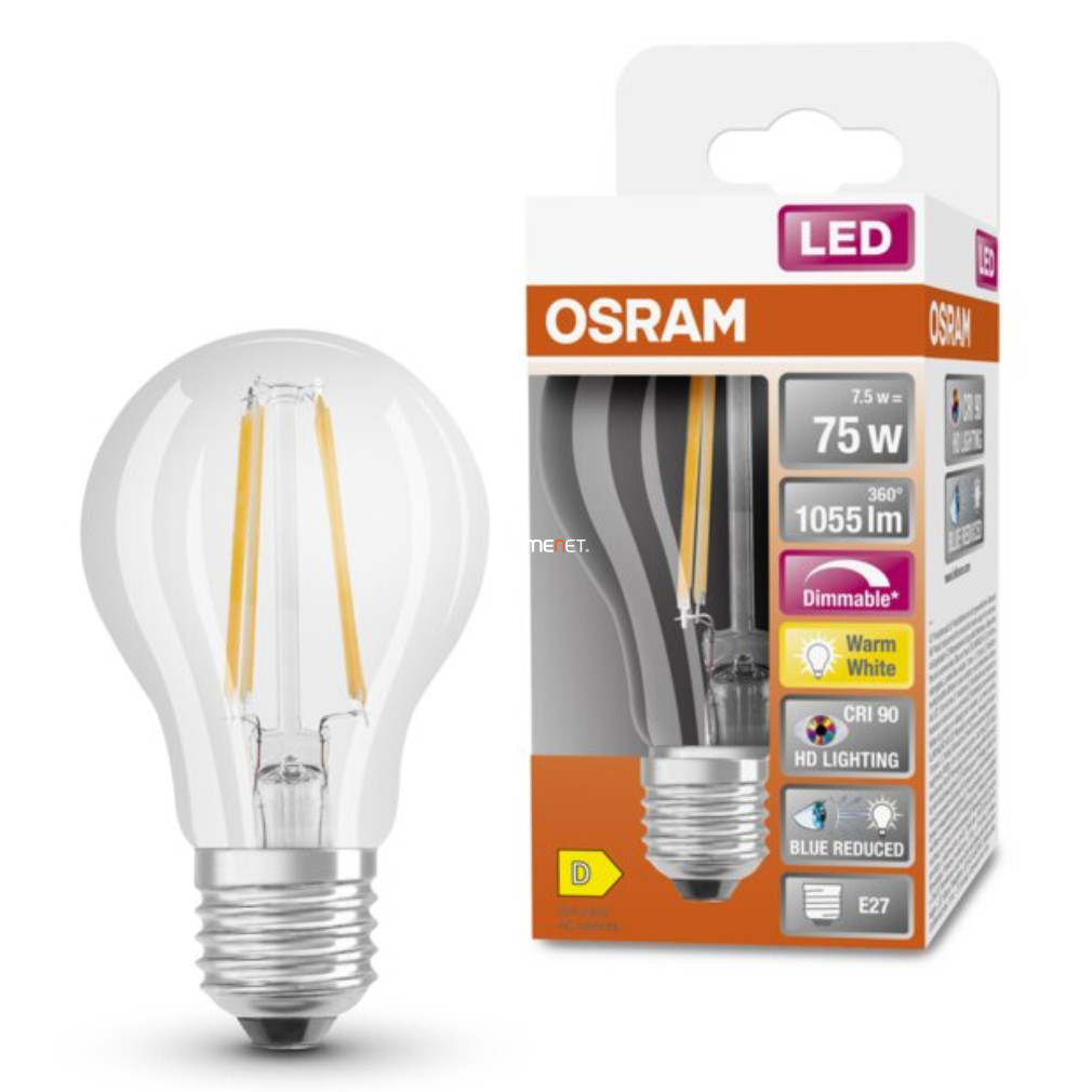 Osram E27 LED SStar+ 7.5W 1055lm 2700K alb cald, reglabil 300° - înlocuiește becul de 75W