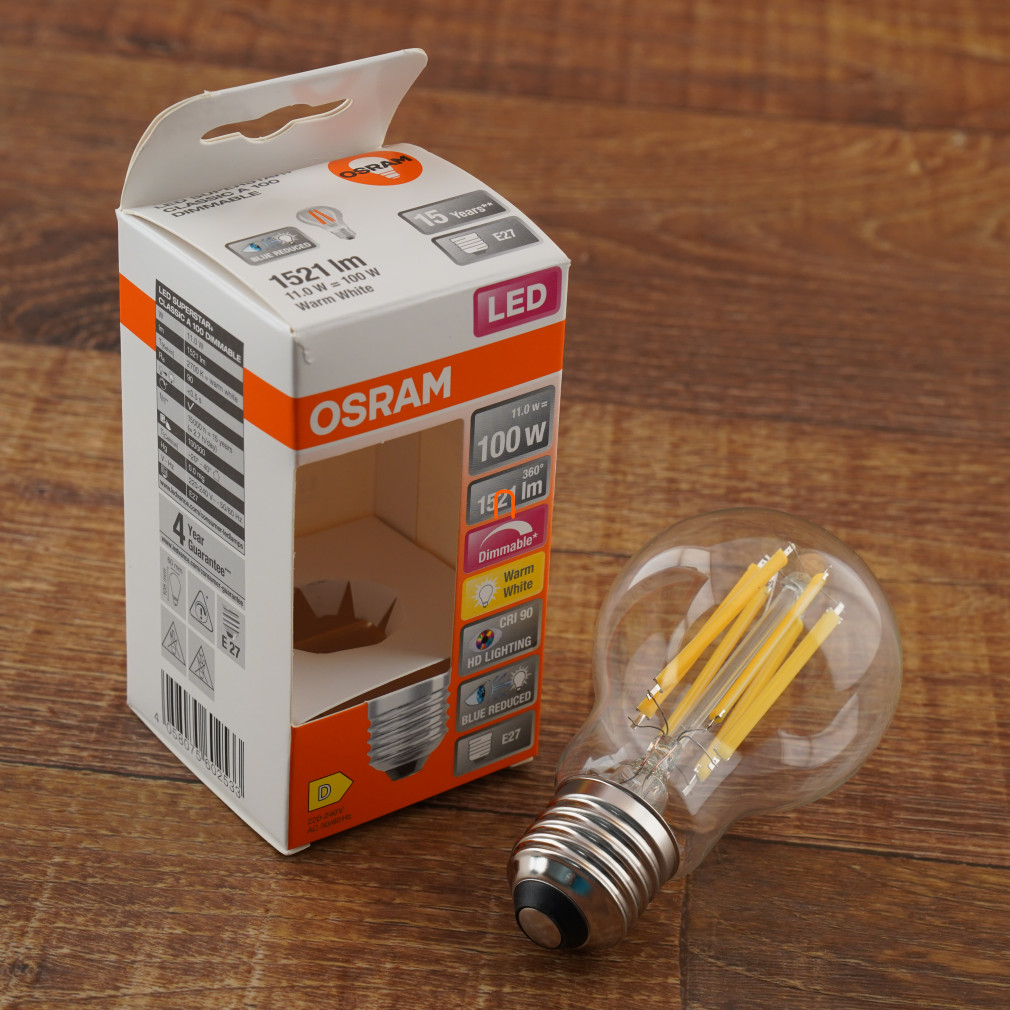 Osram E27 LED SStar+ 11W 1521lm 2700K alb cald, reglabil 300° - înlocuiește becul de 100W