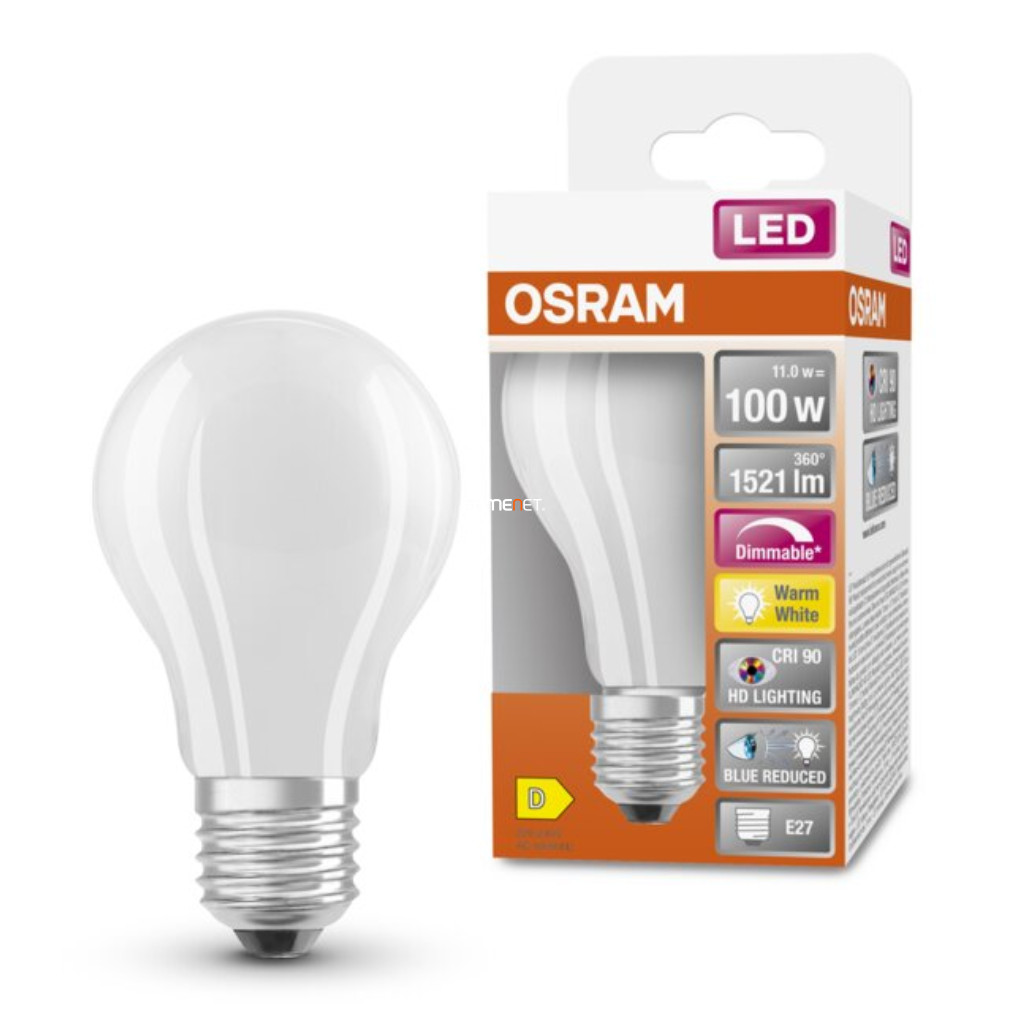 Osram E27 LED SStar+ 11W 1521lm 2700K alb cald, reglabil 300° opal - înlocuiește becul 100W