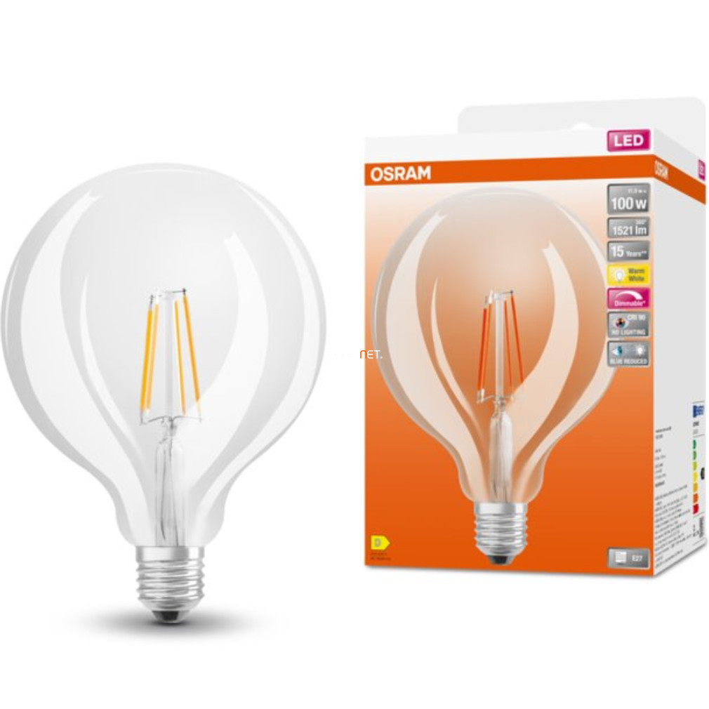 Osram E27 LED SStar+ glob gigant 11W 1521lm 2700K alb cald, reglabil 300° - înlocuiește becul 100W