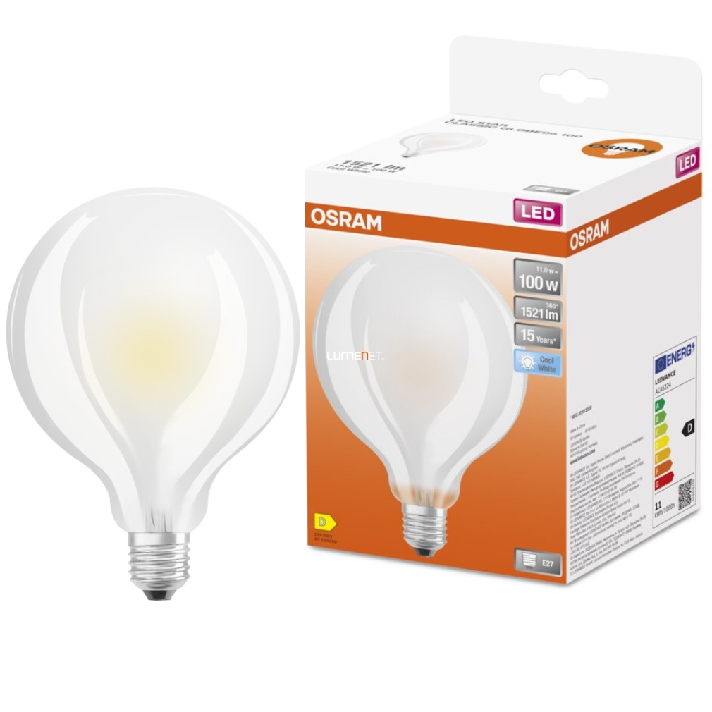 Osram E27 LED Star glob mare 11W 1521lm 4000K alb rece 300° - 100W înlocuire bec