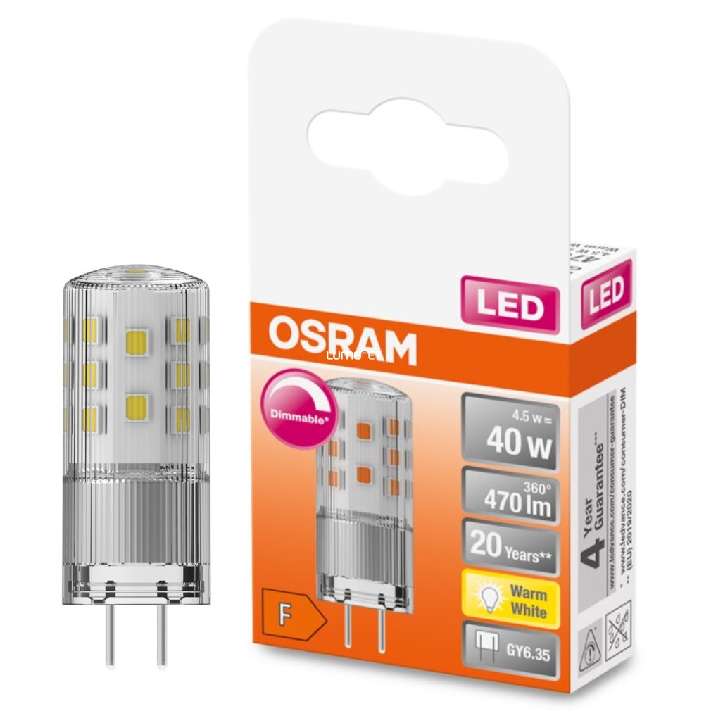 Osram GY6.35 12V LED Special 4.5W 470lm 2700K alb cald, reglabil 320° - înlocuire bec 40W