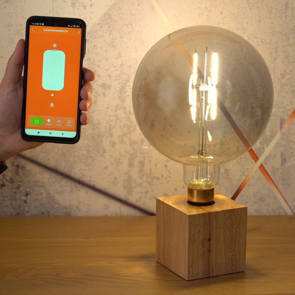 Ledvance Smart+ WIFI Globe200 filament LED E27, 6W, 500lm, 2500K, fum