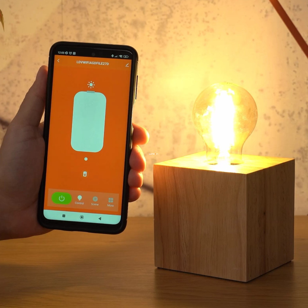 Ledvance Smart+ WIFI E27 LED, Filament Edison, 6 W, 680 lm, lumină de lumânare, chihlimbar (Classic)