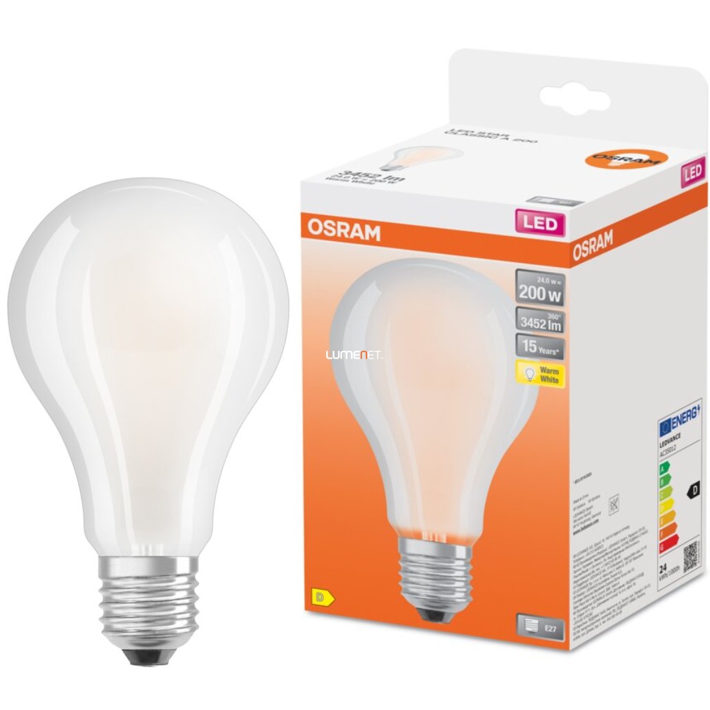 Osram E27 LED Star 24W 3452lm 2700K alb cald 320° - înlocuiește becul de 200W