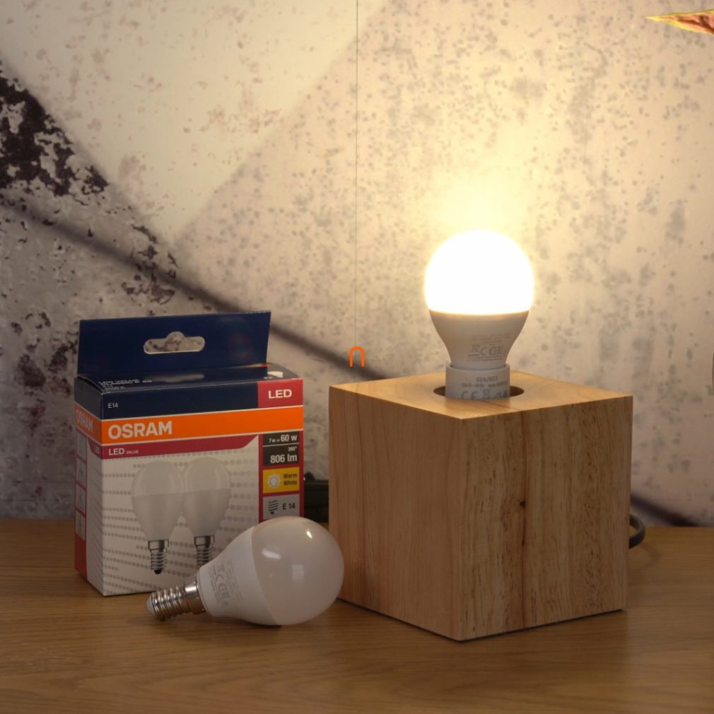 Osram E14 LED Value Classic 7,5W, 806 lm, 3000 K, înlocuiește becul de 60 W (2 bucăți)