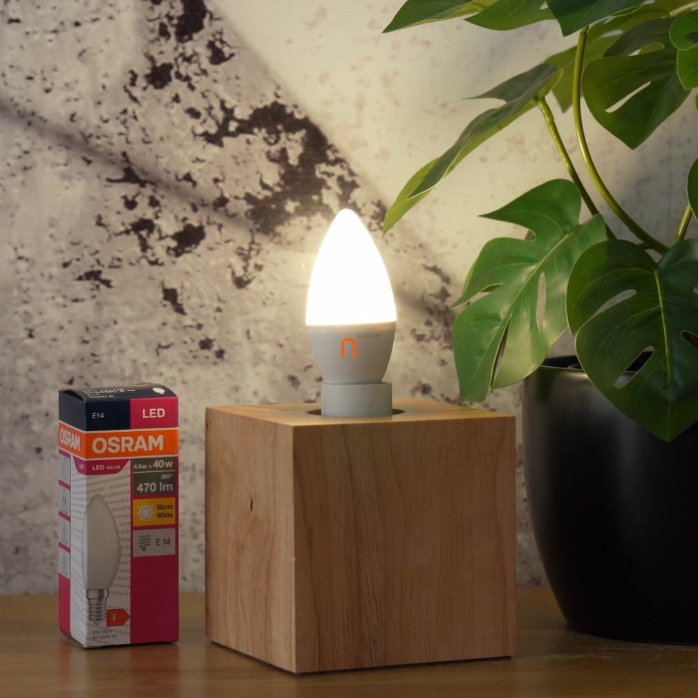 Osram E14 LED Value Classic 4,9W, 470 lm, 3000 K, înlocuiește becul incandescent de 40 W