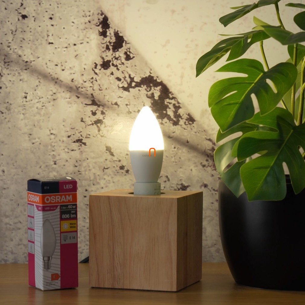 Osram E14 LED Value Classic bec de lumini 7,5 W, 806 lm, 3000 K, înlocuiește becul incandescent de 60 W