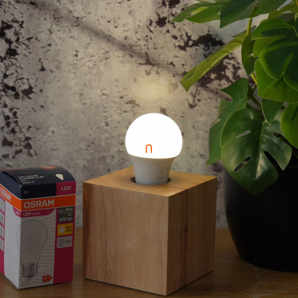 Osram E27 LED Value Classic 4,9W, 470 lm, 3000 K, înlocuiește becul incandescent de 40 W