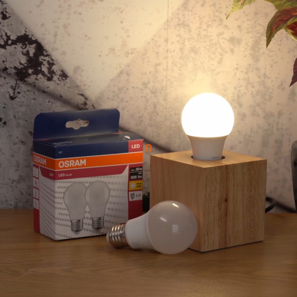 Osram E27 LED Value Classic 8,5W, 806 lm, 3000 K, înlocuiește becul de 60 W (2 bucăți)