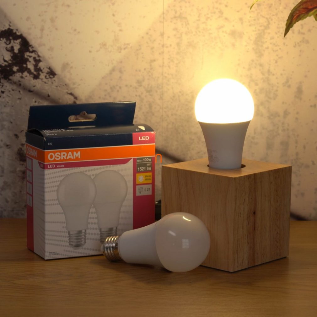 Osram E27 LED Value Classic 13W, 1521 lm, 3000 K, înlocuiește becul de 100 W (2 bucăți)