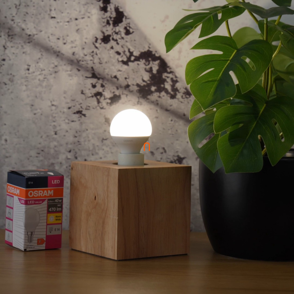 Osram E14 LED Value Classic 4,9W, 470 lm, 3000 K, înlocuiește becul incandescent de 40 W