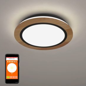 Ledvance Smart+ WIFI Orbis Wood lampă LED pentru tavan