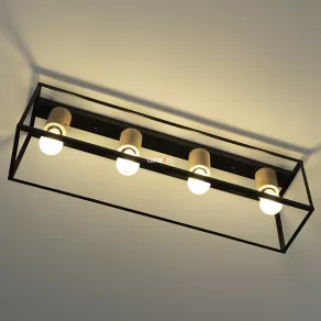 Lampă de tavan cu ramă Ledvance, negru (Decor Nairobi)