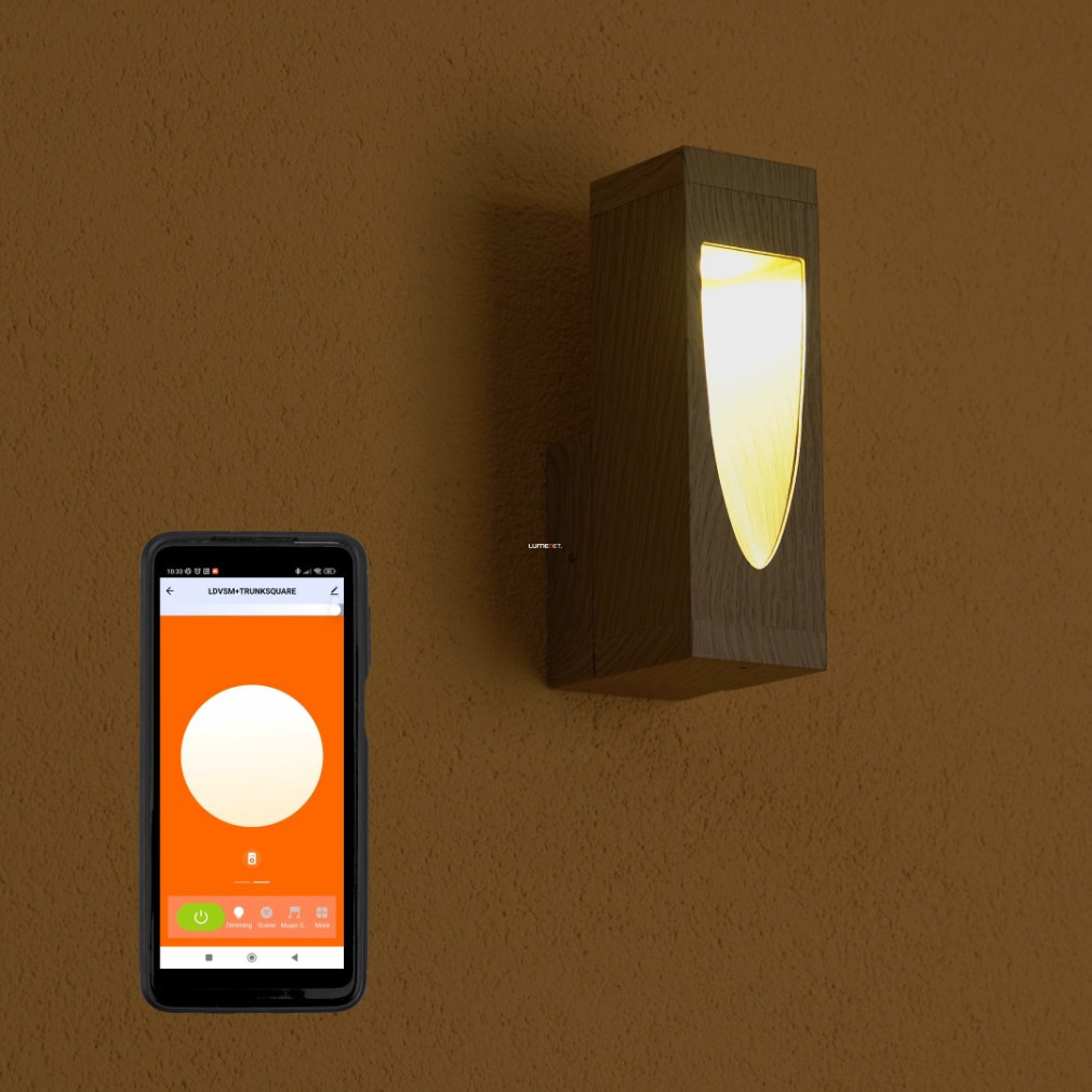 Ledvance Smart+ WIFI lampă LED inteligentă de exterior cu efect de lemn, 7,5 W