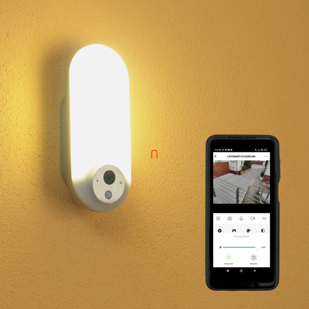 Ledvance Smart+ WIFI lampă LED cu cameră exterioară și senzor de mișcare, 15 W