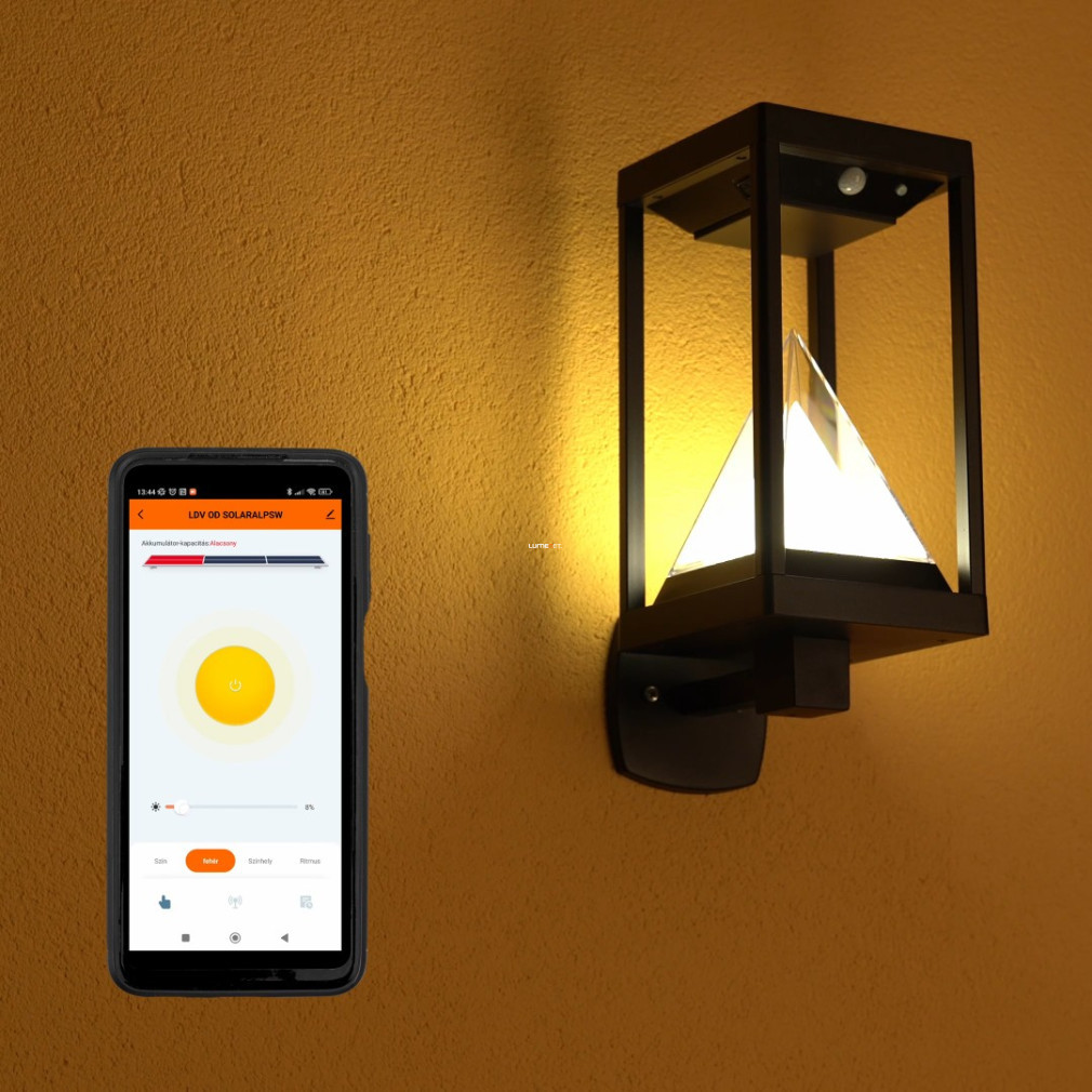 Ledvance Smart+ Bluetooth Solar Alps Wall Multicolor lampă LED inteligentă de exterior cu panou solar