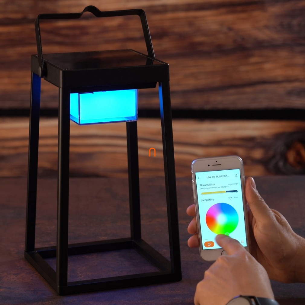 Ledvance Smart+ Bluetooth Solar Table Frame Multicolor lampă LED inteligentă de exterior cu panou solar pentru masă/felinar