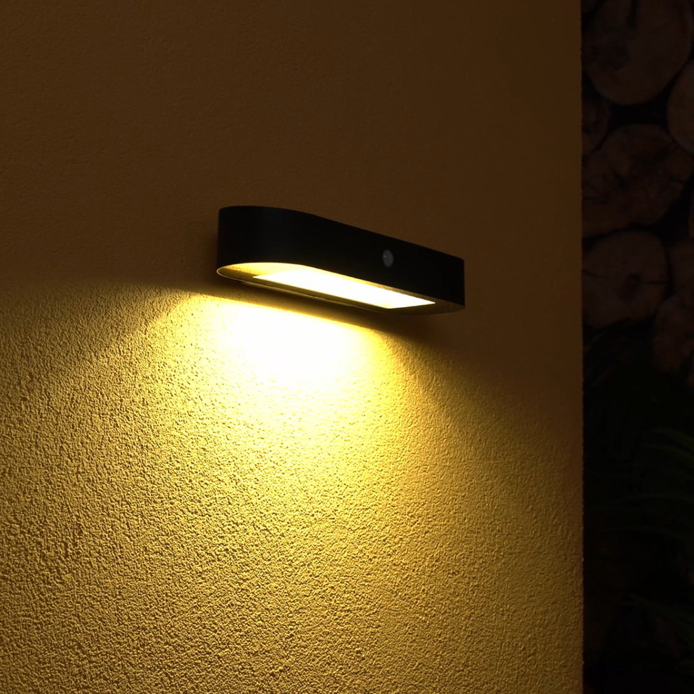 Ledvance Endura Style Oval lampă LED de exterior cu senzor de mișcare și panou solar 3000K