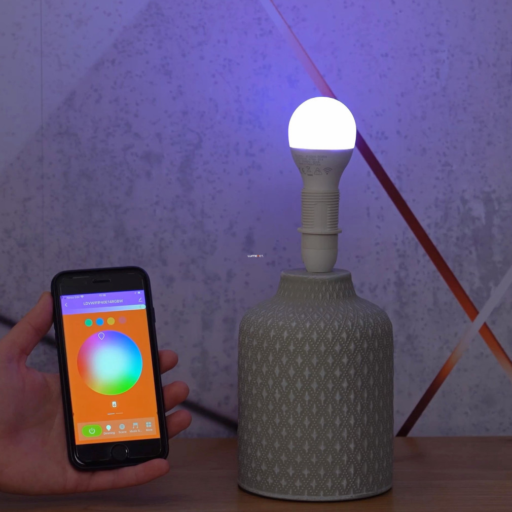 Ledvance Smart+ WIFI E14 LED, 4,9 W, RGBW, 470 lm, opal (Classic)