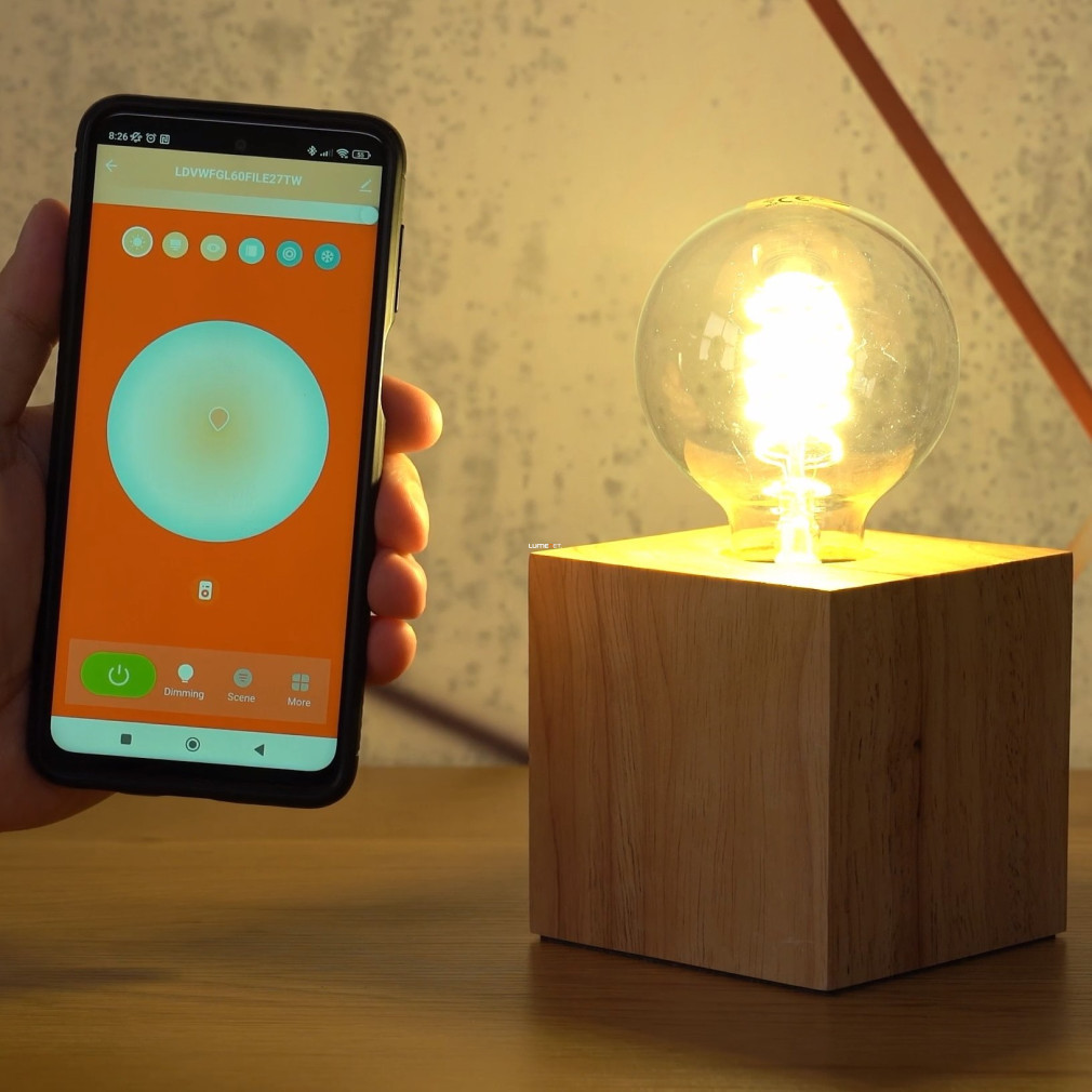 Ledvance Smart+ WIFI E27 LED, 8 W, alb rece/alb cald, 806 lm, Globe80 (Classic)