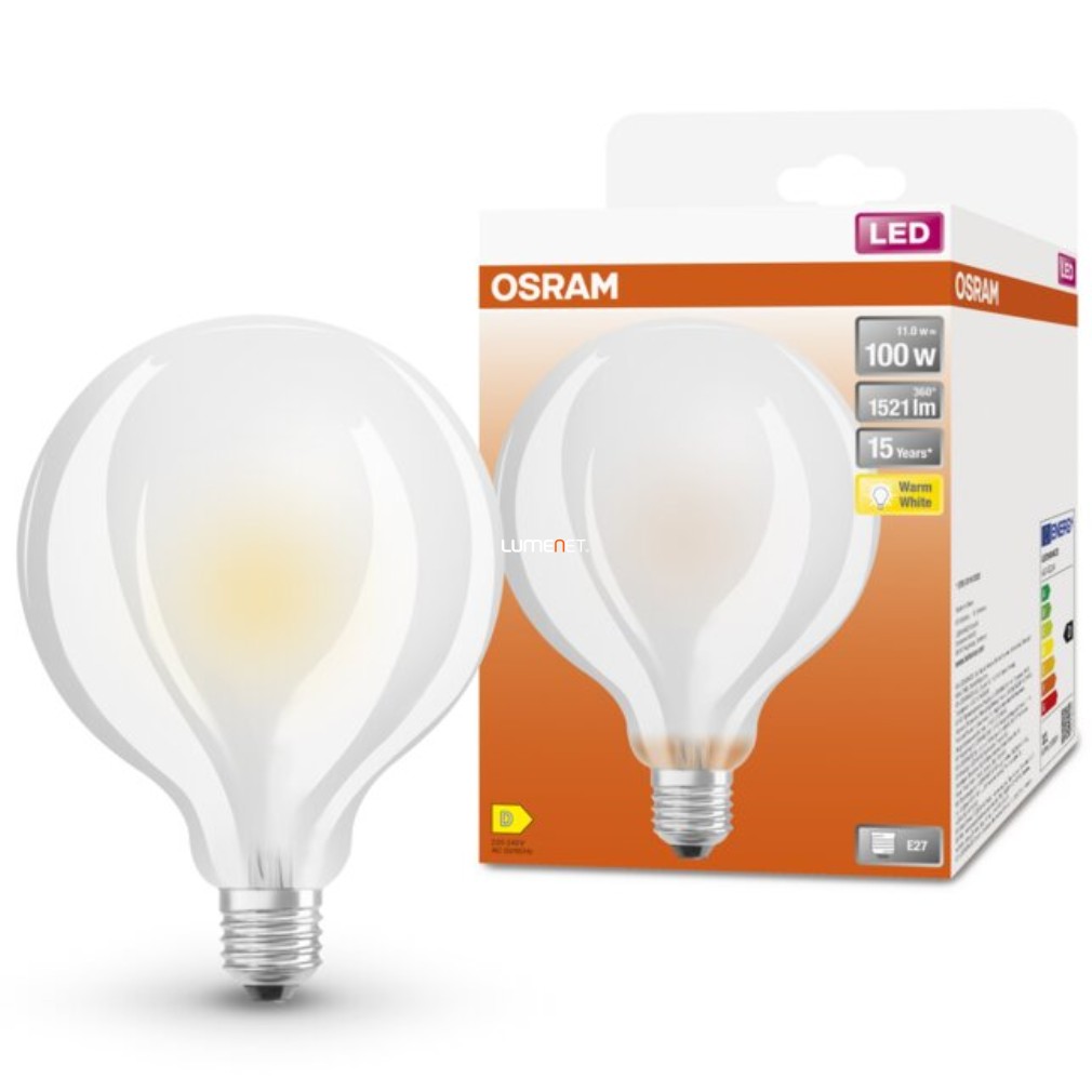 Osram E27 LED Star glob mare 11W 1521lm 2700K alb cald 300° - înlocuiește becul 100W