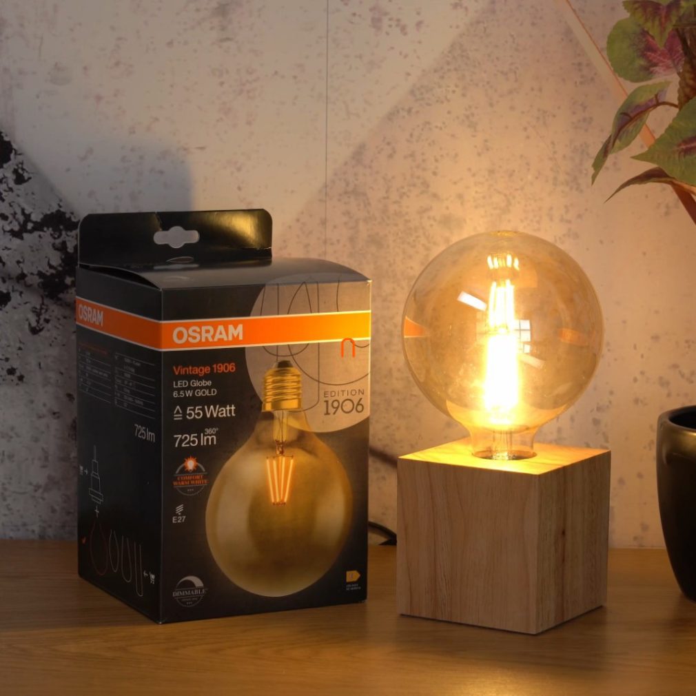 Osram Vintage reglabil cald alb E27 LED 55W înlocuitor pentru bec (Globe)
