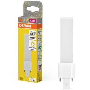   Tub LED Osram G23 3,5 W, 360 lm, 3000 K, alb cald, plastic alb – înlocuiește tubul Dulux S7 EM 3,5 W de 8 W