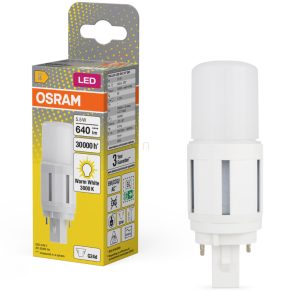   Tub LED Osram G24d 5,5 W, 640 lm, 3000 K, alb cald, plastic alb - înlocuiește tubul de 13 W Dulux D13 VT EM