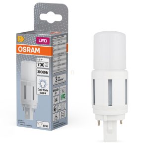   Tub LED Osram G24d 5,5 W, 700 lm, 4000 K, alb rece, plastic alb - înlocuiește tubul de 13 W Dulux D13 VT EM